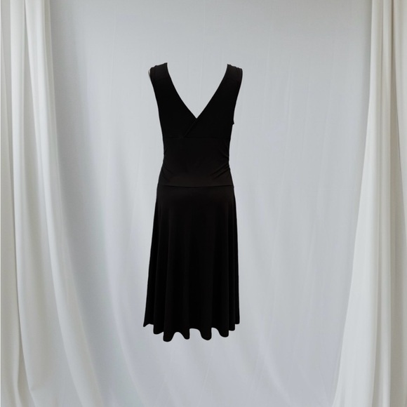 💎Vintage Elegant Black Sleeveless Midi Dress - Picture 4 of 13